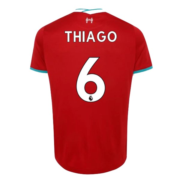 Camiseta Liverpool NO.6 Thiago 1ª Kit 2020 2021 Rojo